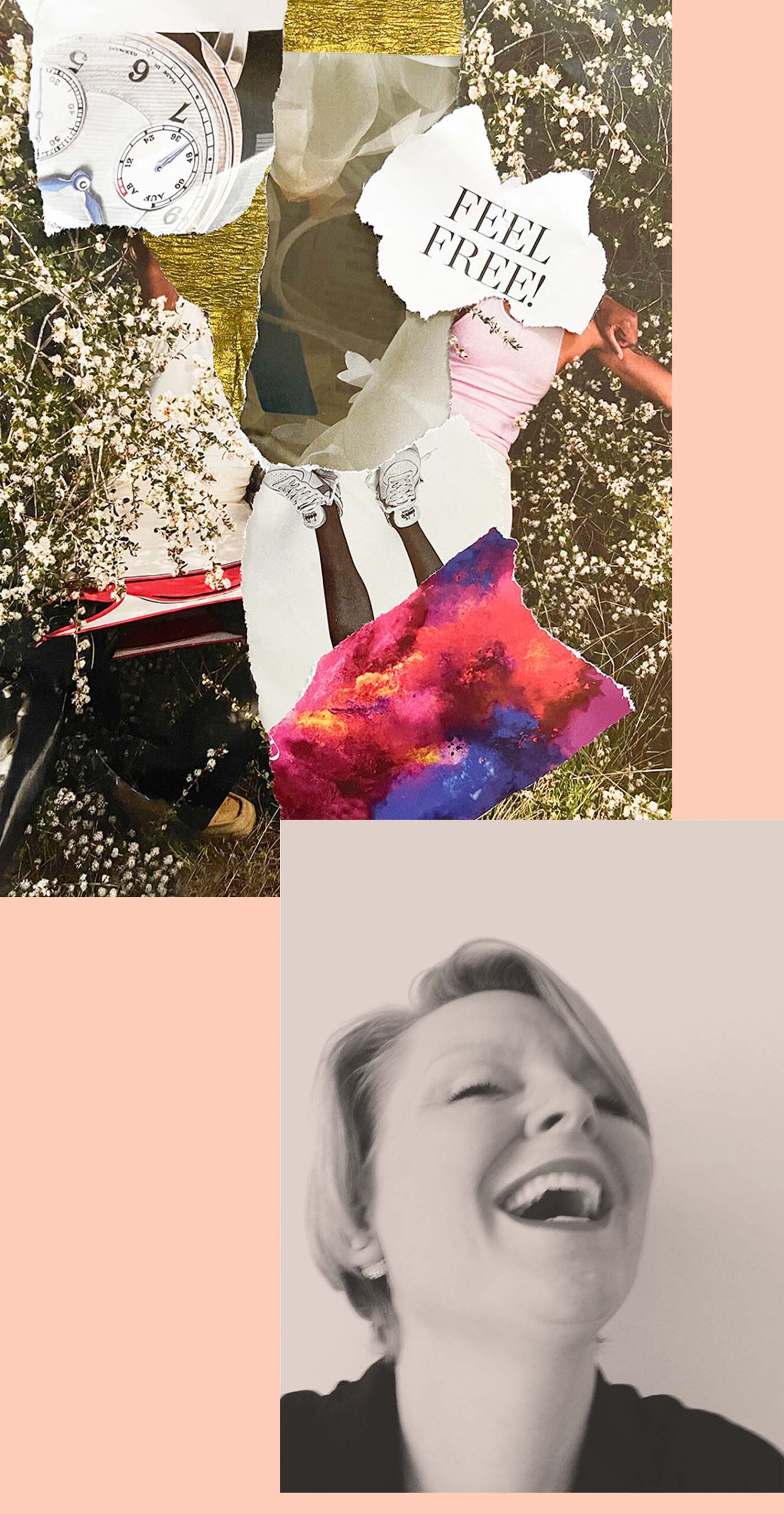 Collage zum Thema Projekte starten mit einer lachenden Bettina Röber